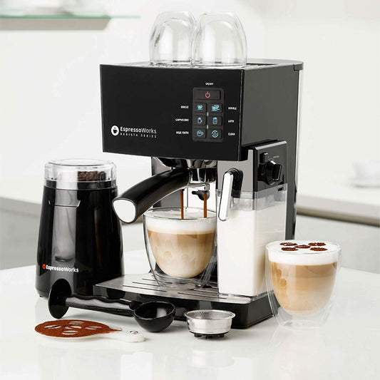 10-Piece Espresso and Cappuccino Maker Set - Black
