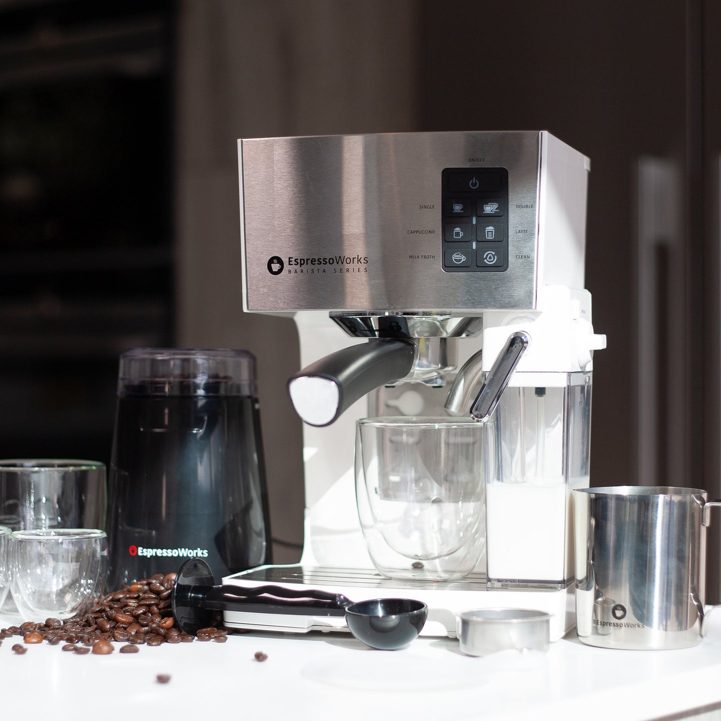 10-Piece Espresso and Cappuccino Maker Set - White