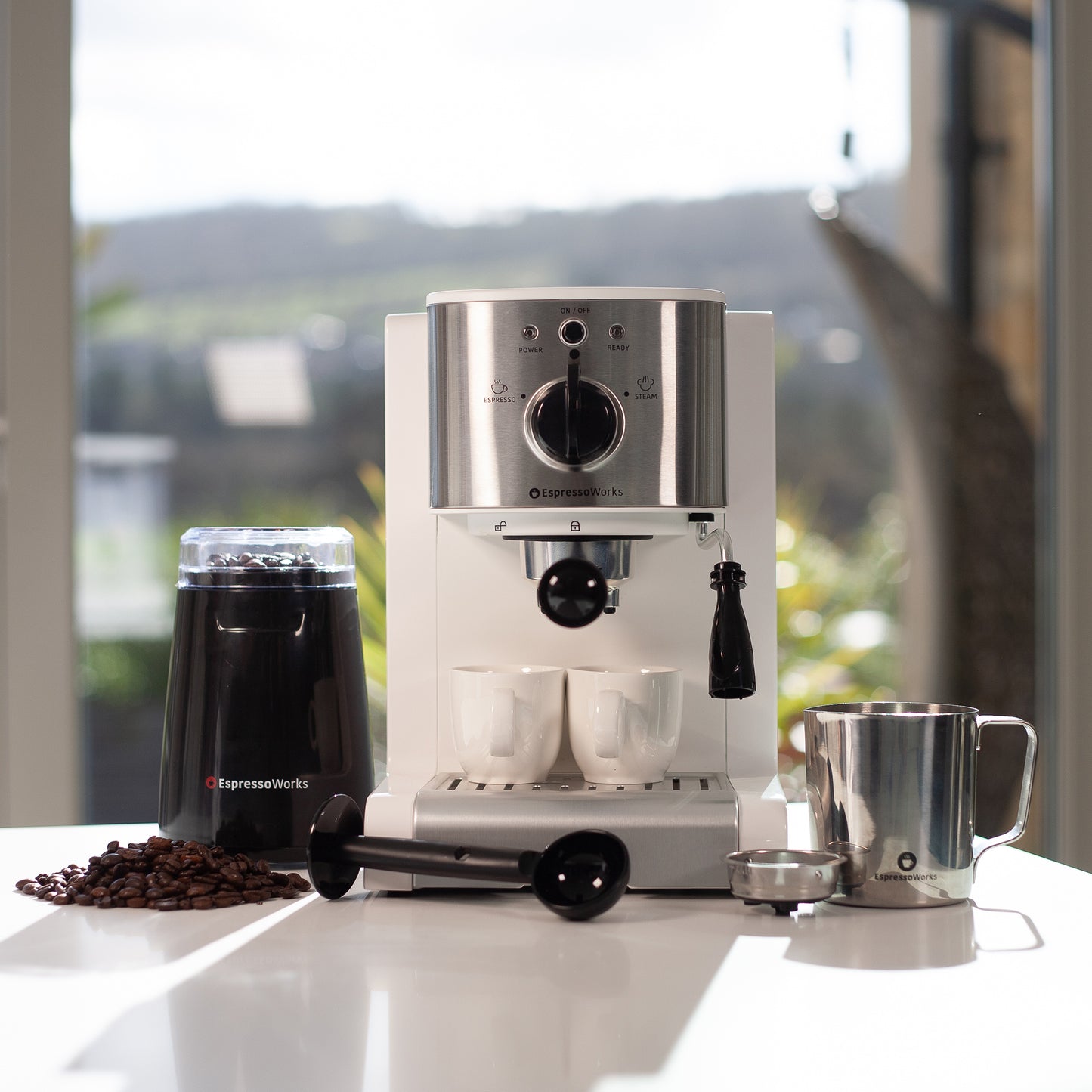 7-Piece EspressoWorks All-In-One Set - White