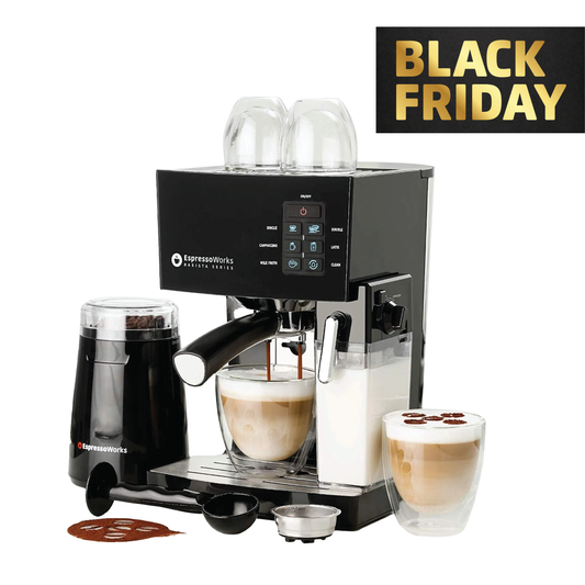 10-Piece Espresso and Cappuccino Maker Set - Black