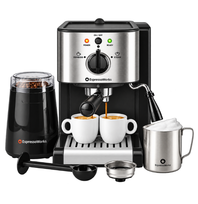 7-Piece EspressoWorks All-In-One Set - Black