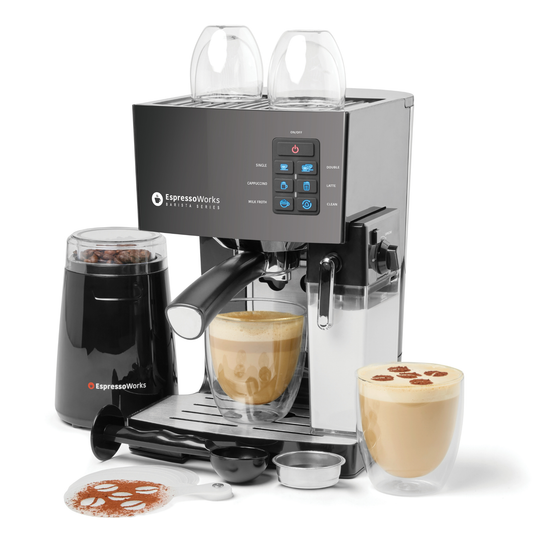 10-Piece Espresso and Cappuccino Maker Set - Black