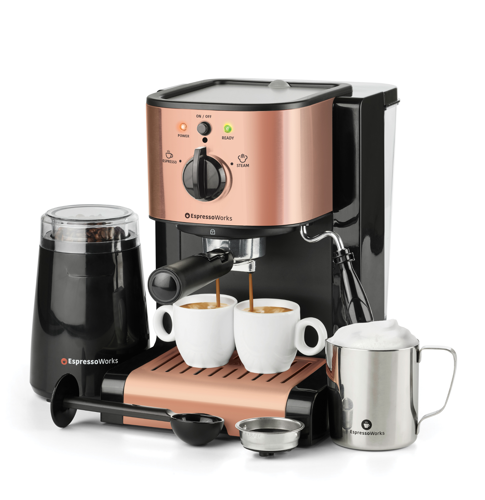 7-Piece EspressoWorks All-In-One Set - Rose Gold
