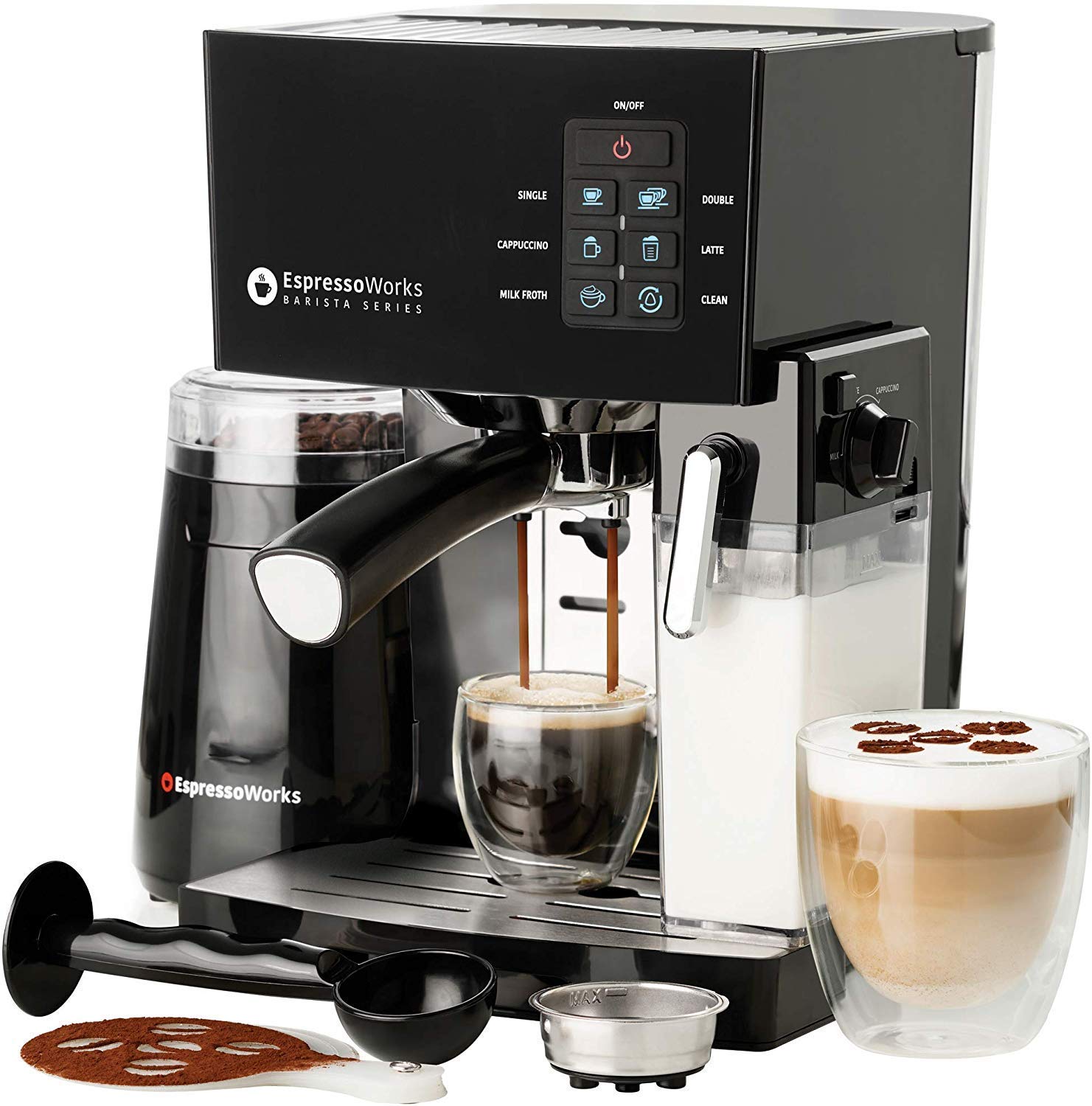 Espresso and latte clearance machine