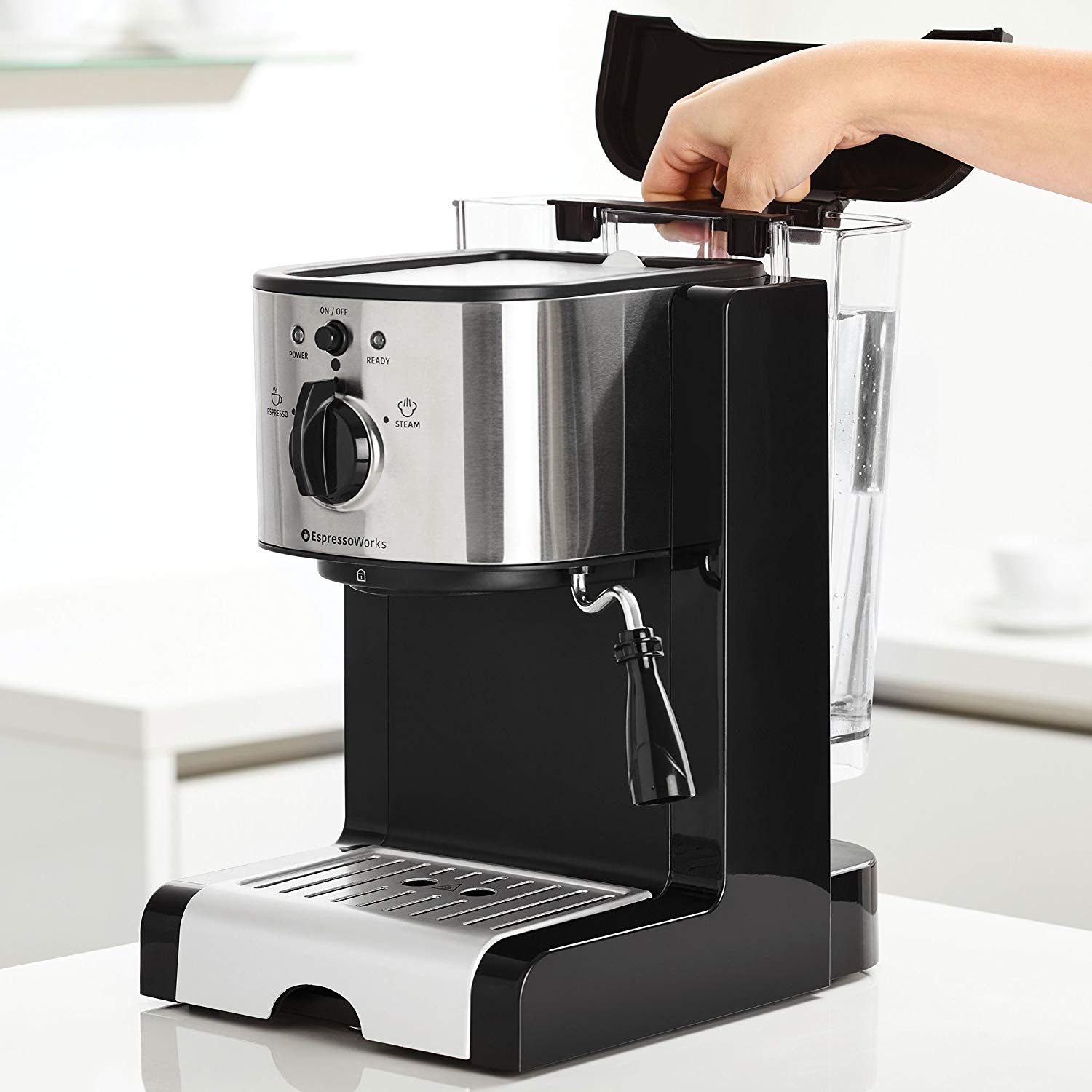 Sainsbury's home espresso coffee deals machine with milk frother