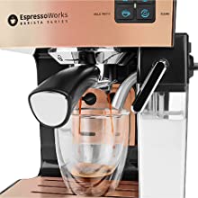 10-Piece Espresso and Cappuccino Maker Set - Rose Gold